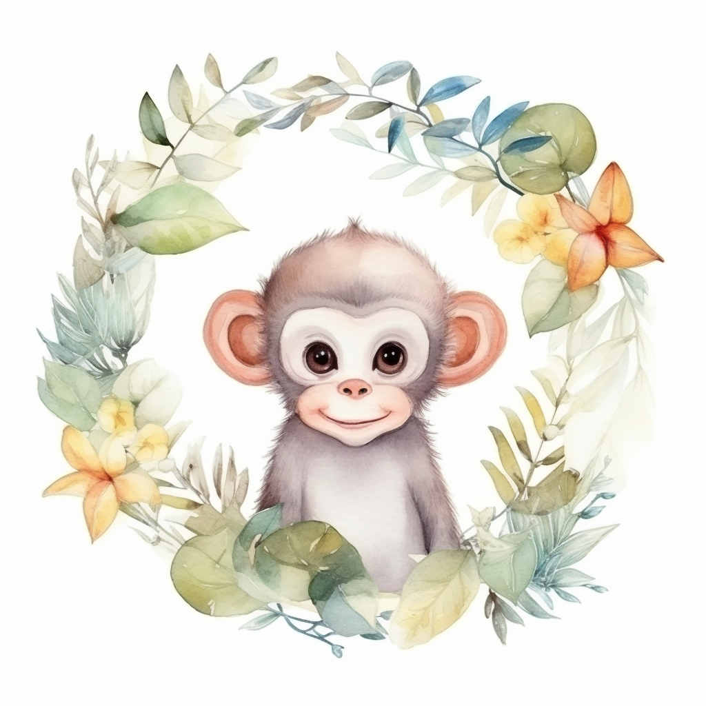 Singe Beige dans la Jungle