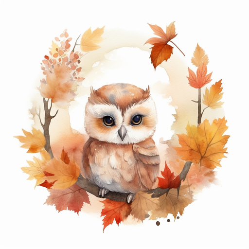 Hibou en Automne